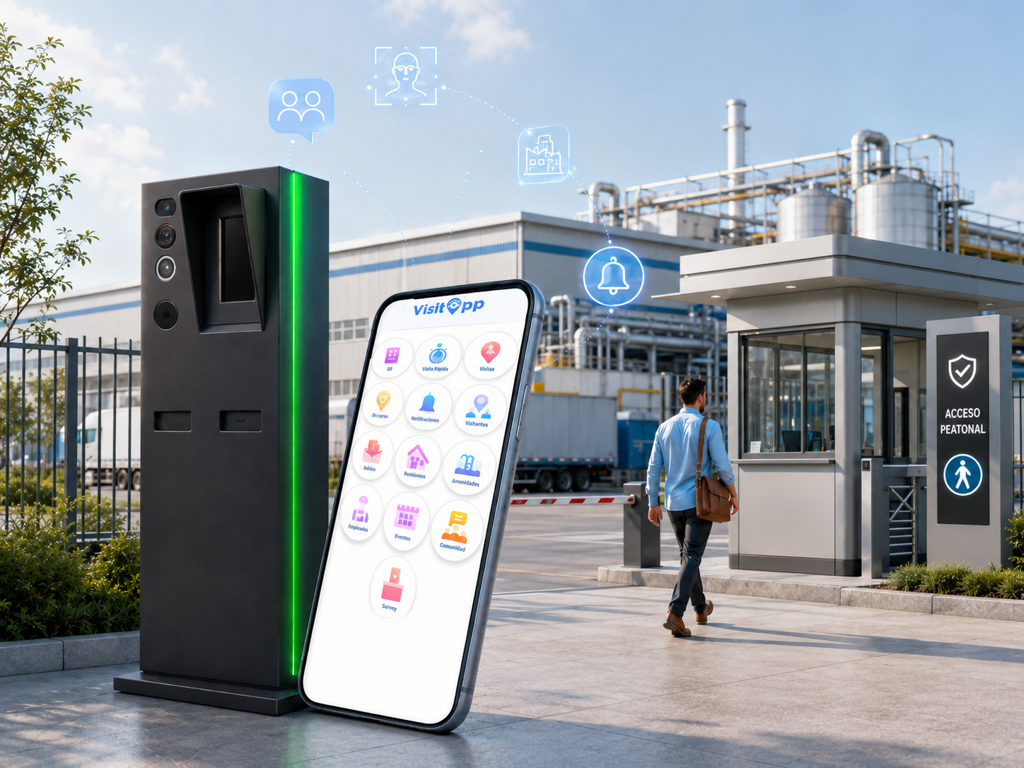 Visitapp Industrial — control de acceso para plantas industriales