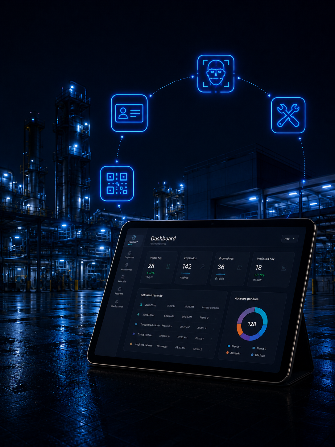 Visitapp Industrial — control de acceso para plantas industriales